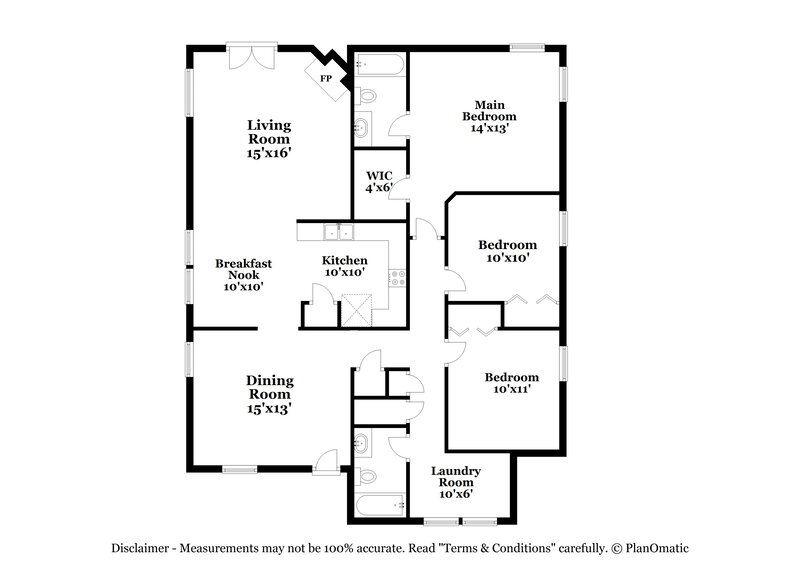 1,820/Mo, 5428 Marthonna Way Raleigh, NC 27616 Floor Plan View