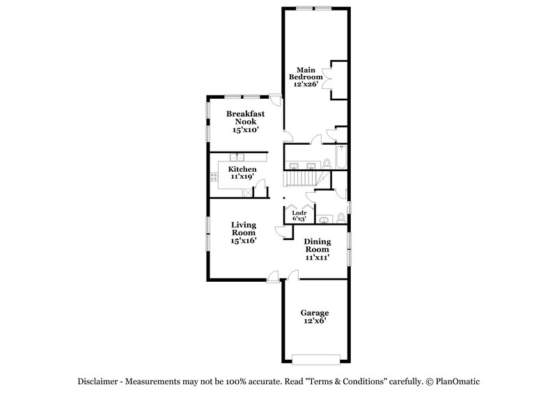 1,980/Mo, 135 Carroll Dr Garner, NC 27529 Floor Plan View