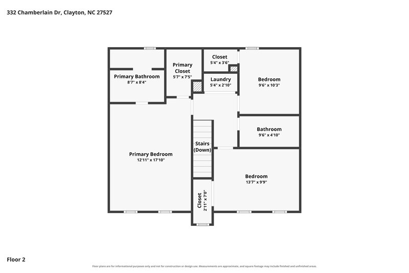 1,940/Mo, 332 Chamberlain Dr Clayton, NC 27527 Floor Plan View 2