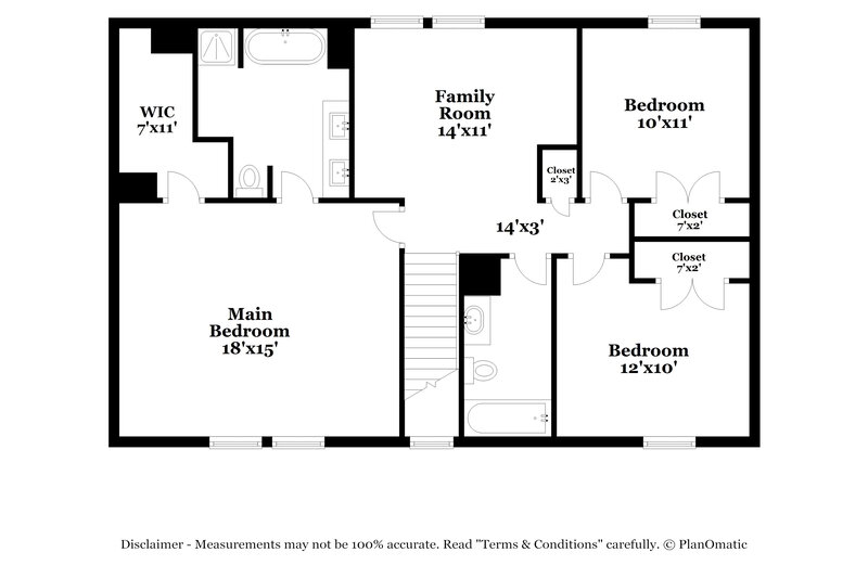 2,070/Mo, 3928 Tyler Bluff Ln Raleigh, NC 27616 Floor Plan View 2