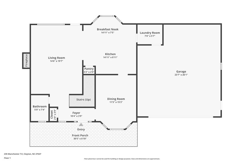 2,165/Mo, 235 Manchester Trl Clayton, NC 27527 Floor Plan View