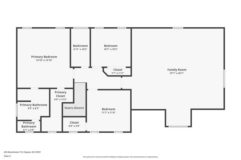 2,165/Mo, 235 Manchester Trl Clayton, NC 27527 Floor Plan View 2