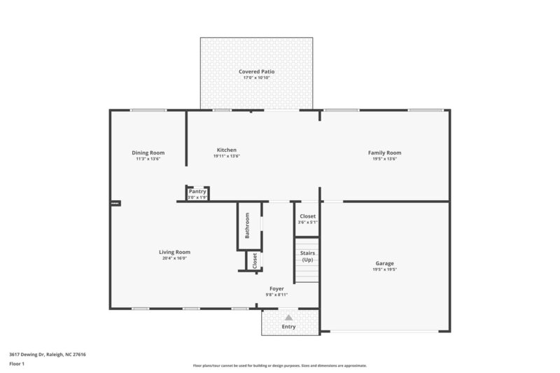 2,355/Mo, 3617 Dewing Dr Raleigh, NC 27616 Floorplan View