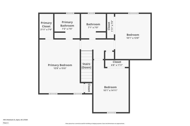1,755/Mo, 4912 Matlock Ct Apex, NC 27539 Floor Plan View 2