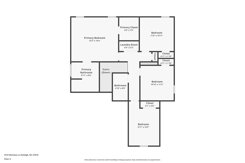 2,740/Mo, 1615 Moineau Ln Raleigh, NC 27610 Floor Plan View 2