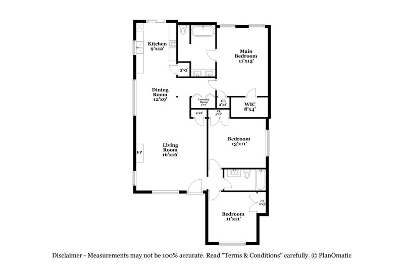 1,825/Mo, 504 Jaffiley Ct Wake Forest, NC 27587 Floor Plan View