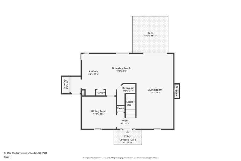 1,795/Mo, 14 Olde Charles Towne Ct Wendell, NC 27591 Floor Plan View