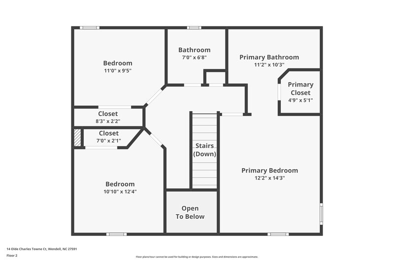 1,795/Mo, 14 Olde Charles Towne Ct Wendell, NC 27591 Floor Plan View 2