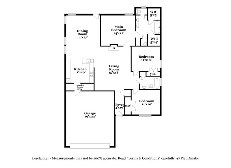 2,670/Mo, 1320 Ujamaa Dr Raleigh, NC 27610 Floor Plan View