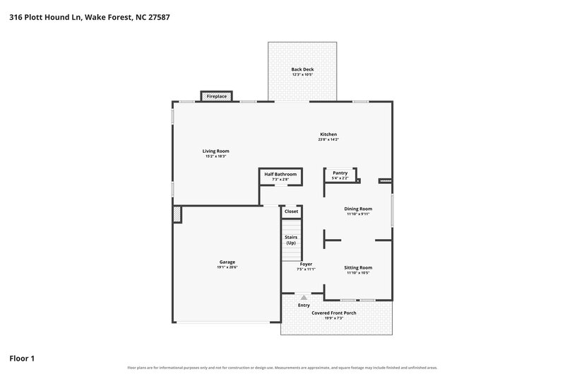 2,330/Mo, 316 Plott Hound Ln Wake Forest, NC 27587 Floor Plan View