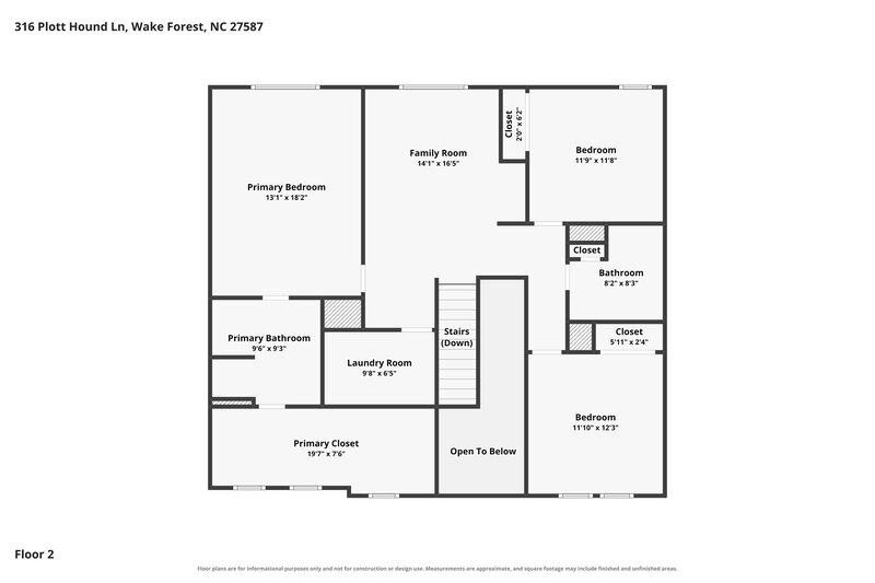 2,330/Mo, 316 Plott Hound Ln Wake Forest, NC 27587 Floor Plan View 2