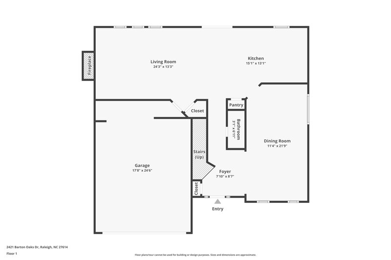 2,565/Mo, 2421 Barton Oaks Dr Raleigh, NC 27614 Floor Plan View