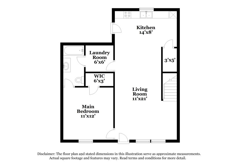 1,340/Mo, 33 Brantley Cir Unit 1 Smithfield, NC 27577 Floorplan View