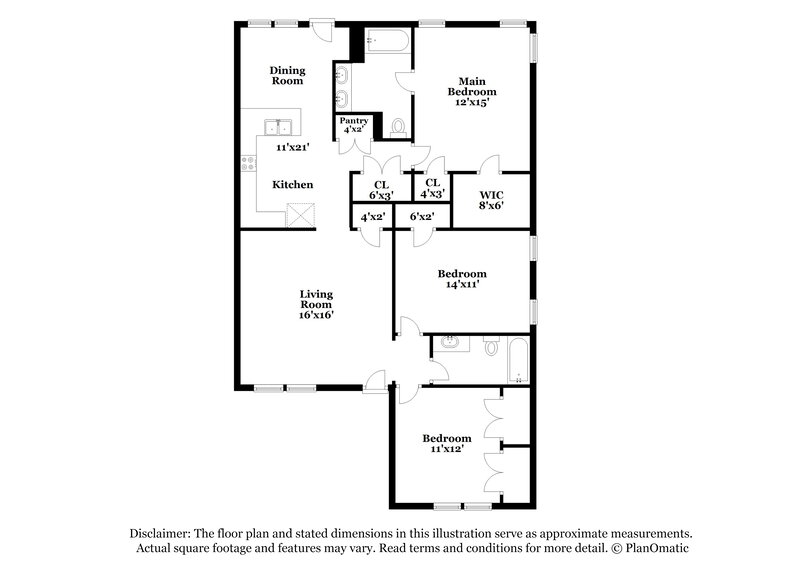 1,640/Mo, 104 Reebe Cir Selma, NC 27576 Floor Plan View