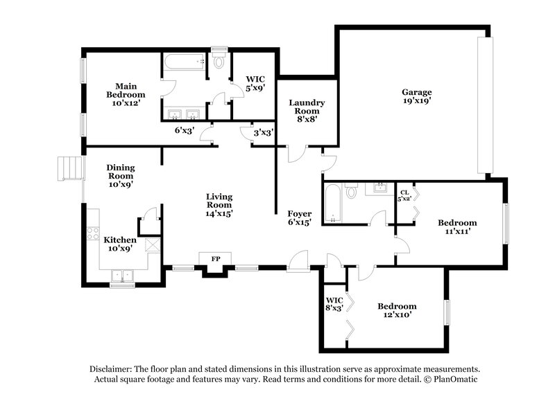 1,840/Mo, 5513 Lake Garden Ct Raleigh, NC 27610 Floor Plan View