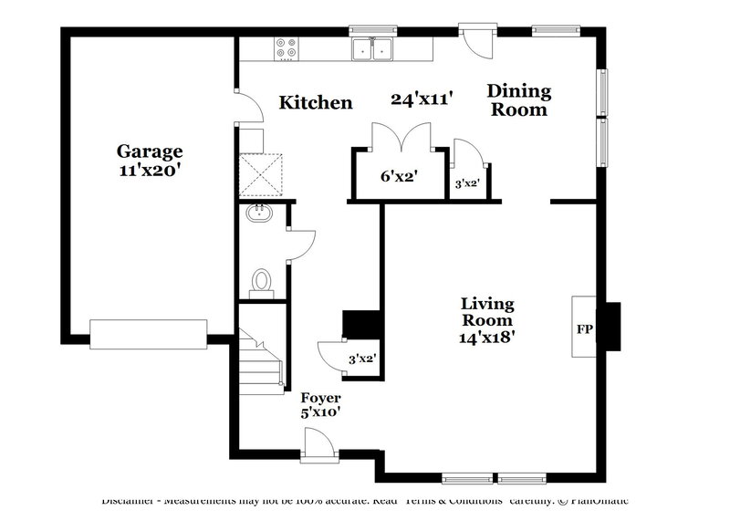 2,040/Mo, 3915 Griffis Glen Dr Raleigh, NC 27610 Floor Plan View