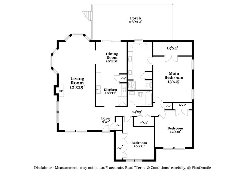 1,860/Mo, 6901 Whittlesea PL Raleigh, NC 27616 Floor Plan View