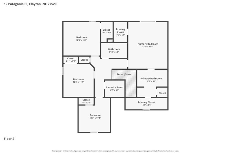 2,020/Mo, 12 Patagonia Place Clayton, NC 27520 Floor Plan View
