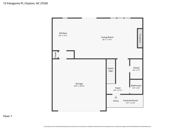 2,020/Mo, 12 Patagonia Place Clayton, NC 27520 Floor Plan View 2