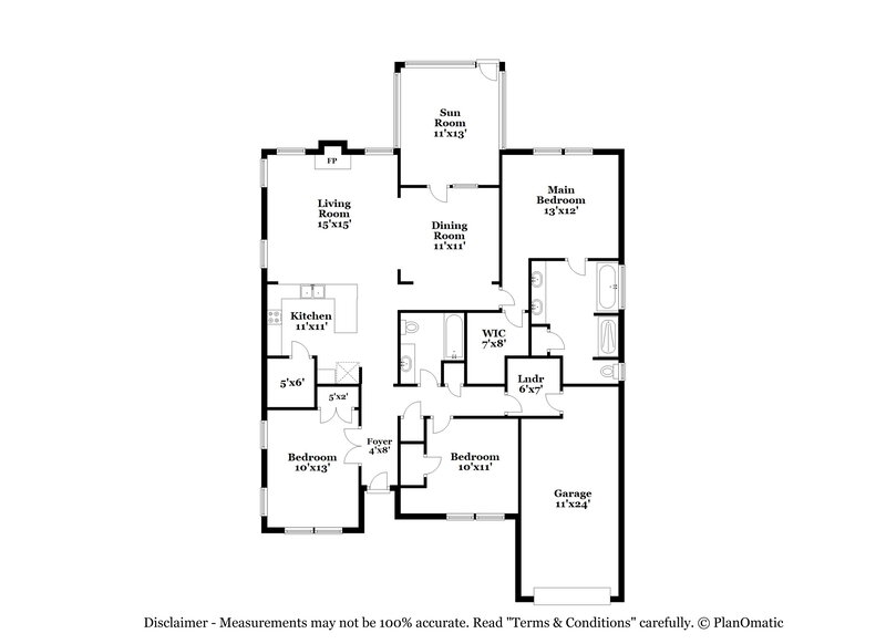 2,000/Mo, 1008 Hardin Hill Lane Knightdale, NC 27545 Floor Plan View