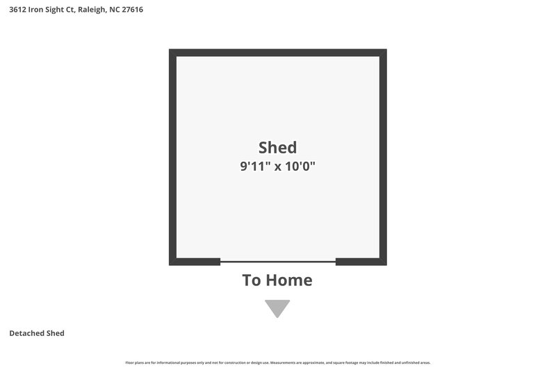 1,835/Mo, 3612 Iron Sight Ct Raleigh, NC 27616 Floor Plan View