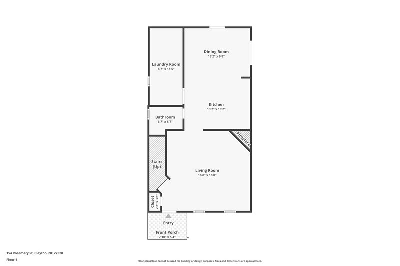 1,770/Mo, 154 Rosemary St Clayton, NC 27520 Floor Plan View