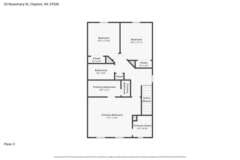 1,820/Mo, 52 Rosemary Street Clayton, NC 27520 Floor Plan View 2