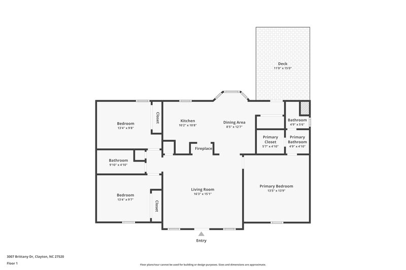 2,350/Mo, 3007 Brittany Dr Clayton, NC 27520 Floor Plan View