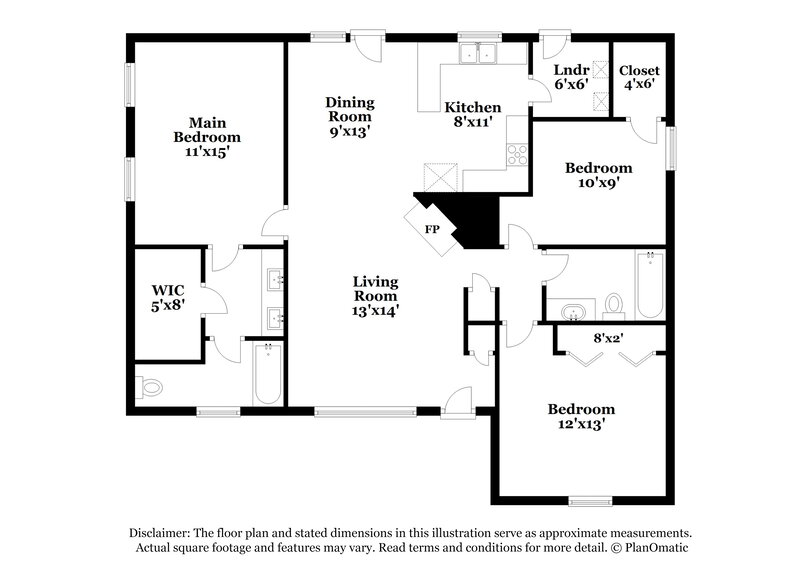 1,725/Mo, 608 Flicker Ct Wake Forest, NC 27587 Floor Plan View