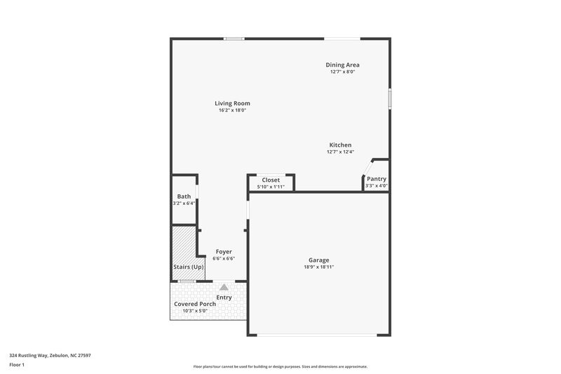 1,990/Mo, 324 Rustling Way Zebulon, NC 27597 Floor Plan View