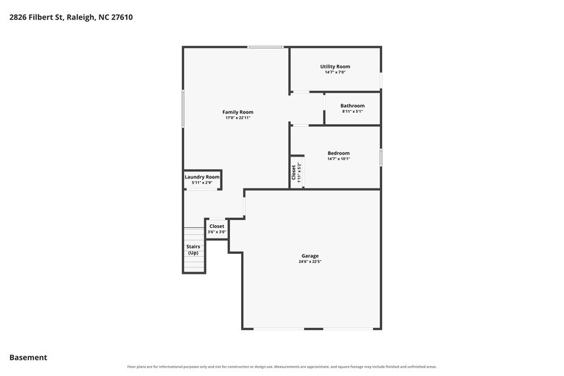 2,135/Mo, 2826 Filbert St Raleigh, NC 27610 Floor Plan View