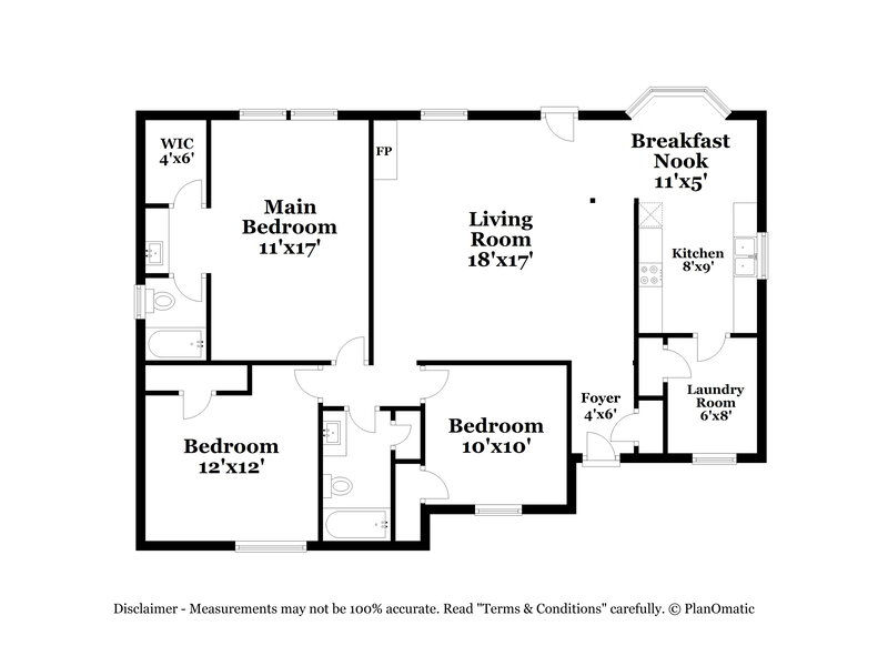 1,730/Mo, 944 S Philwood Ct Fuquay Varina, NC 27526 Floor Plan View
