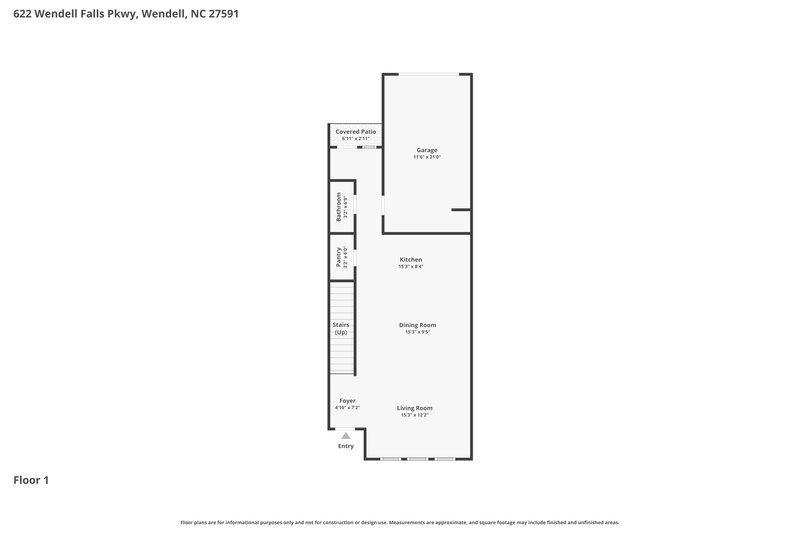 1,740/Mo, 622 Wendell Falls Pkwy Wendell, NC 27591 Floor Plan View