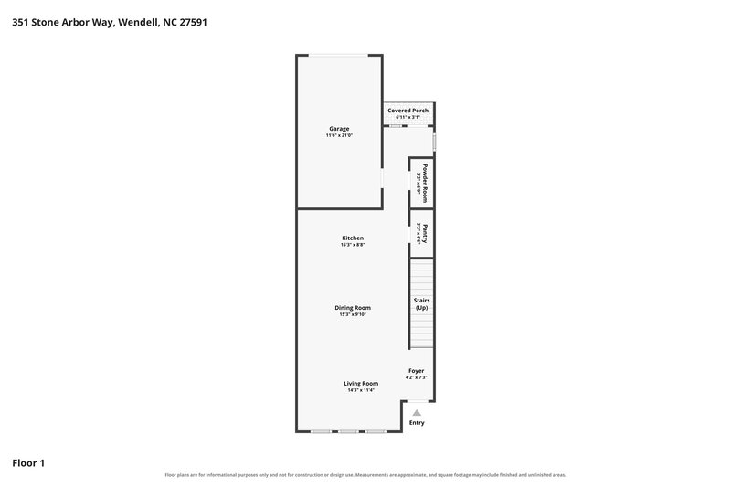 1,835/Mo, 351 Stone Arbor Way Wendell, NC 27591 Floor Plan View