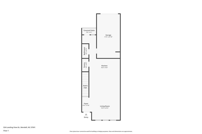1,740/Mo, 524 Landing View Drive Wendell, NC 27591 Floor Plan View