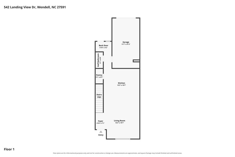 1,685/Mo, 542 Landing View Drive Wendell, NC 27591 Floor Plan View