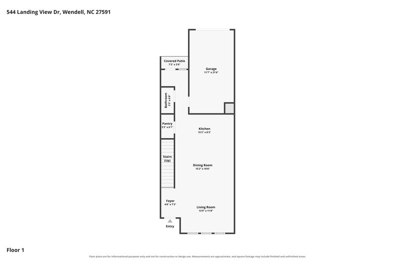 1,630/Mo, 544 Landing View Drive Wendell, NC 27591 Floor Plan View