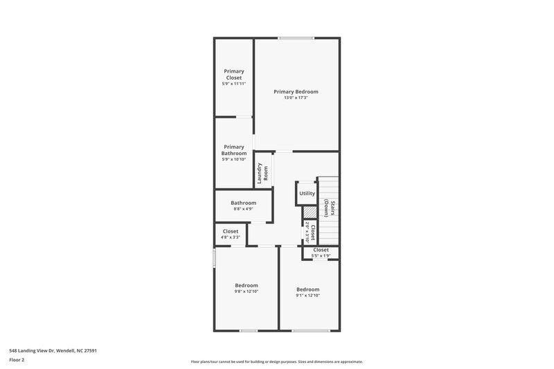 1,650/Mo, 548 Landing View Drive Wendell, NC 27591 Floor Plan View 2