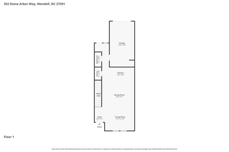 1,785/Mo, 352 Stone Arbor Way Wendell, NC 27591 Floorplan View