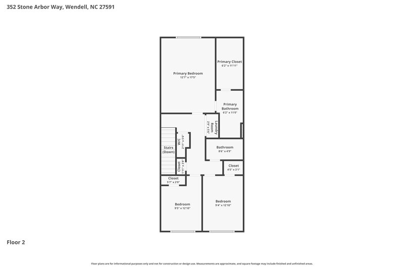 1,785/Mo, 352 Stone Arbor Way Wendell, NC 27591 Floorplan View 2