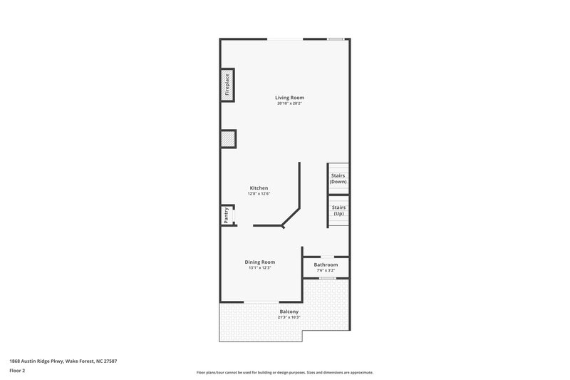 2,250/Mo, 1868 Austin Ridge Pkwy Wake Forest, NC 27587 Floor Plan View 2