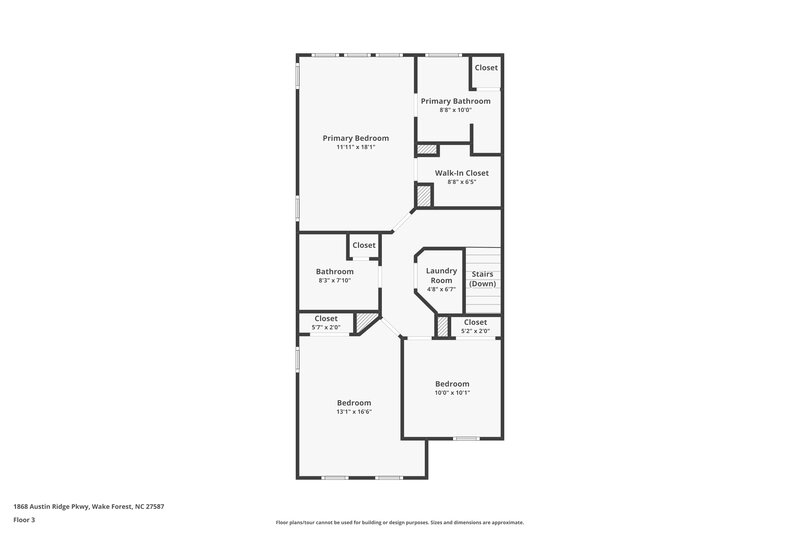 2,250/Mo, 1868 Austin Ridge Pkwy Wake Forest, NC 27587 Floor Plan View 3