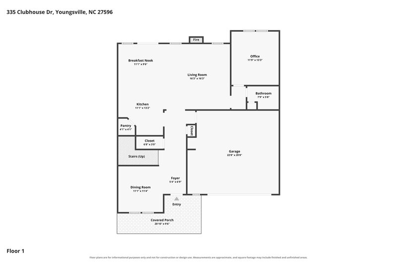 1,905/Mo, 335 Clubhouse Dr Youngsville, NC 27596 Floor Plan View