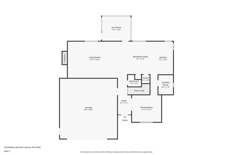1,975/Mo, 133 Holiday Island Dr Garner, NC 27529 Floor Plan View