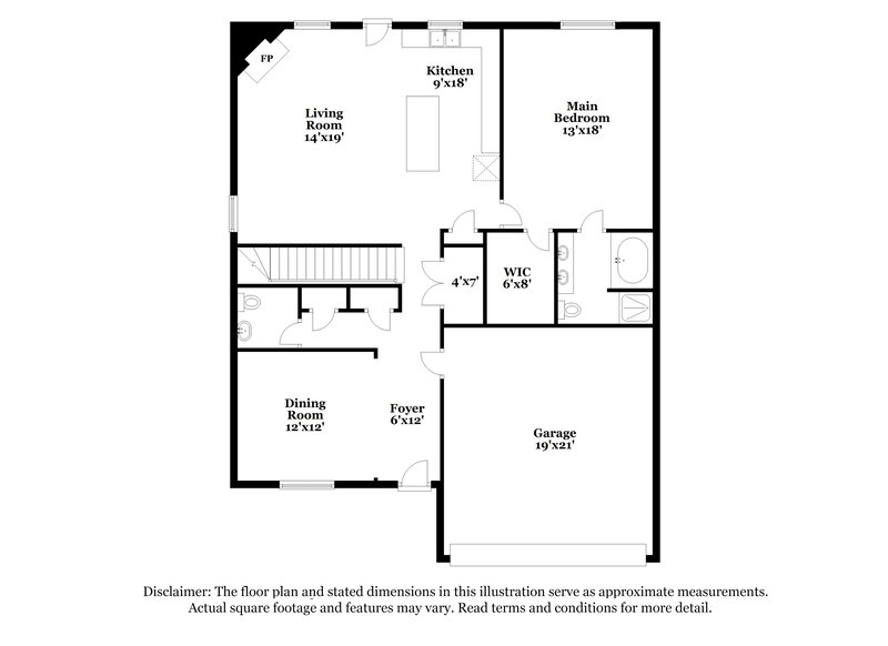 2,200/Mo, 36 W Painted Way Clayton, NC 27527 Floor Plan View