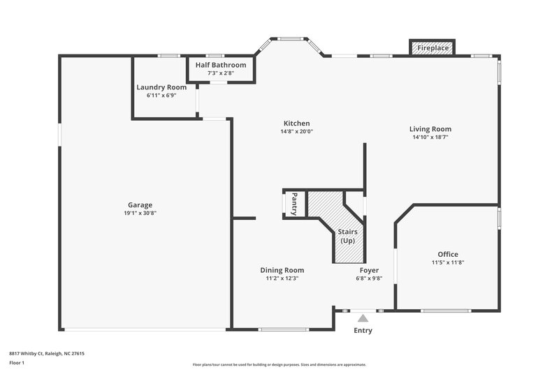 2,725/Mo, 8817 Whitby Ct Raleigh, NC 27615 Floor Plan View 2