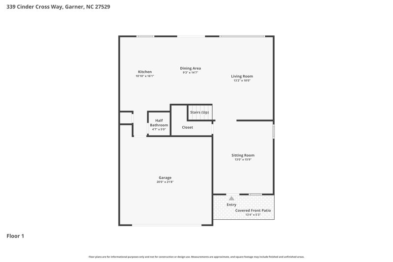 2,155/Mo, 339 Cinder Cross Way Garner, NC 27529 Floor Plan View