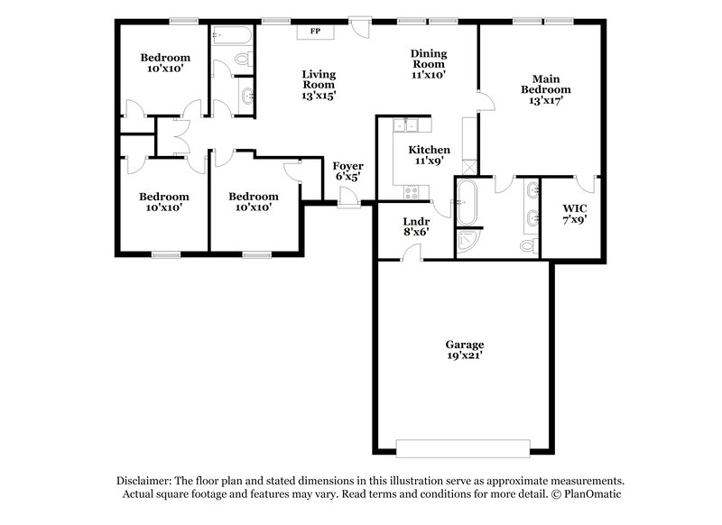 1,700/Mo, 145 Lynn Dr Clayton, NC 27520 Floor Plan View