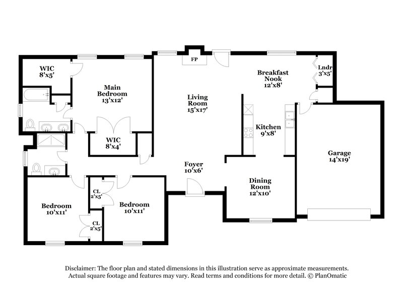 1,875/Mo, 408 Ginwood Ct Fuquay Varina, NC 27526 Floor Plan View