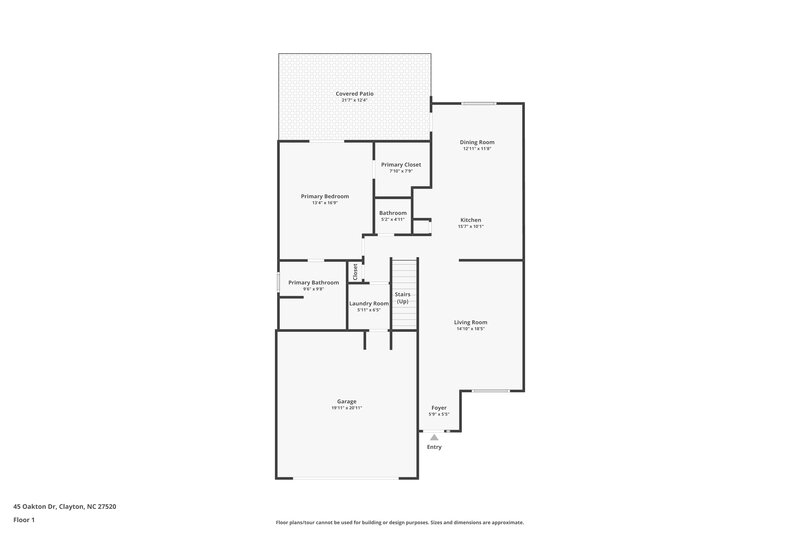 2,155/Mo, 45 Oakton Dr Clayton, NC 27520 Floorplan View